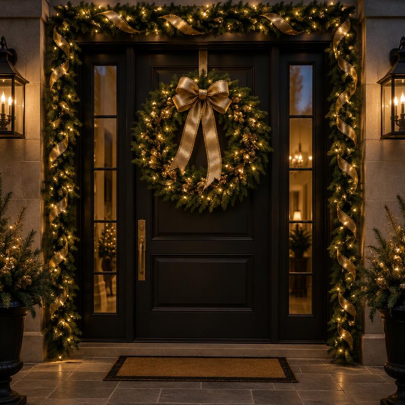 Lit Wreaths & Garland
